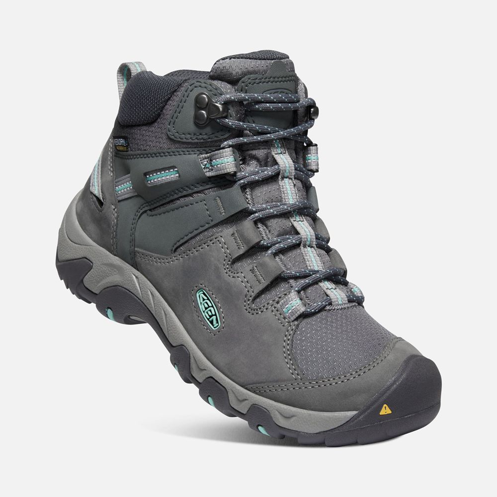 Keen Laarzen Dames Donker Grijs - Steens Leern Waterproof - 06293-BLHE